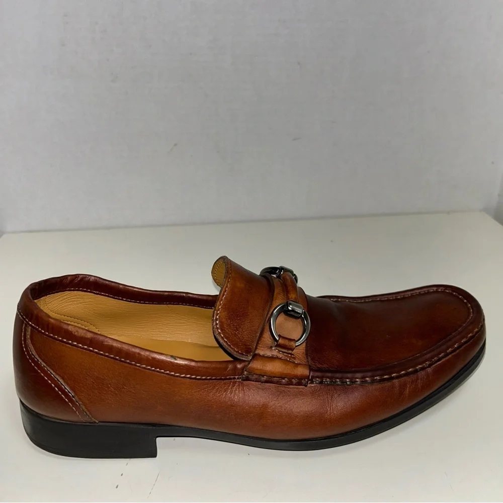 Magnanni Brown Leather Bit Loafers